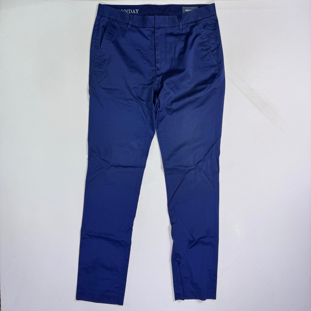 Bonobos Tailored Fit Weekday Monday Chino Royal Blue Pants Men's 32x34 (32x33)